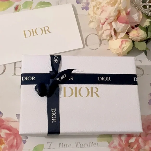 Brand New! DIOR Blue White & Gold Gift Box Set Box/Tissue/Envelope/Ribbon! ✨ - Picture 12 of 12